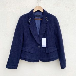 Navy Blue Kpop/Korean Style /Formal sweater Blazer-L/XL